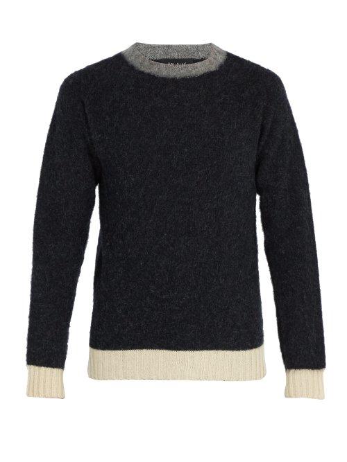 Matchesfashion.com Howlin' - Crew Neck Felted Wool Sweater - Mens - Charcoal