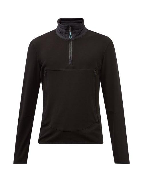Orlebar Brown - Flageler Quarter-zip Jersey Sweatshirt - Mens - Black