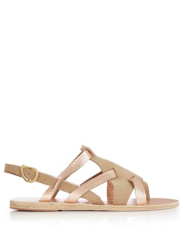 Ancient Greek Sandals Enyo Leather And Suede Sandals