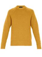 Matchesfashion.com Prada - Crew Neck Wool Sweater - Mens - Yellow