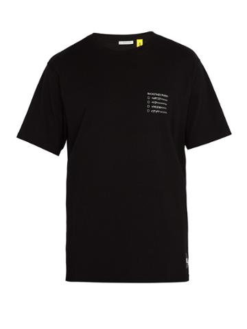 7 Moncler Fragment Backstage-print Crew-neck Cotton T-shirt