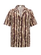 Mens Rtw Nanushka - Venci Cuban-collar Tie-dye Cotton-voile Shirt - Mens - Multi