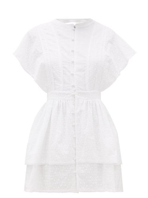Matchesfashion.com Sir - Charlee Open Back Cotton Mini Dress - Womens - Ivory
