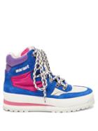 Isabel Marant - Bannry Leather Flatform High-top Trainers - Womens - Blue Multi
