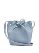 Matchesfashion.com Mansur Gavriel - Mini Saffiano-leather Bucket Bag - Womens - Blue