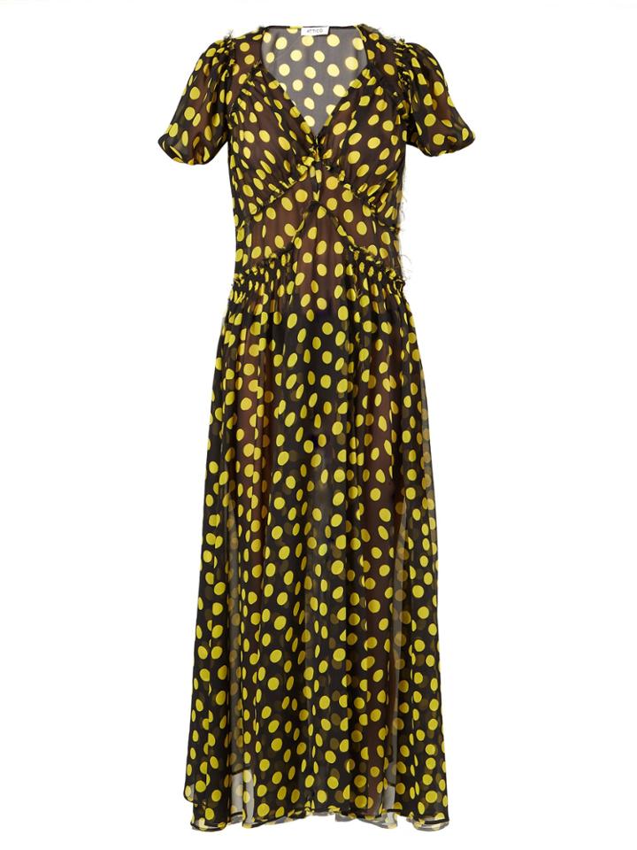Attico Polka-dot Silk-chiffon Dress