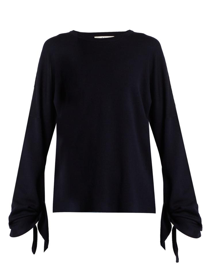 Tibi Tie-sleeve Wool Sweater