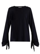 Tibi Tie-sleeve Wool Sweater