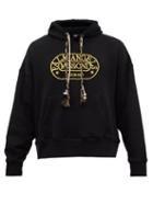 Palm Angels - X Missoni Embroidered Cotton Hooded Sweatshirt - Mens - Black