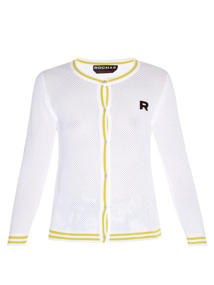 Rochas Eyelet-knit Cardigan