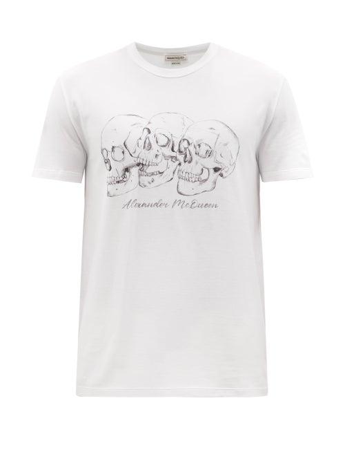 Alexander Mcqueen - Rushmore Skull-print Cotton-jersey T-shirt - Mens - White