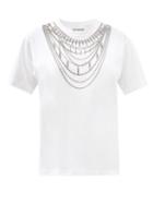 Matchesfashion.com Junya Watanabe - Chain-print Cotton-jersey T-shirt - Womens - White