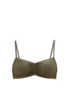 Matchesfashion.com Solid & Striped - The Mimi Metallic Bikini Top - Womens - Khaki