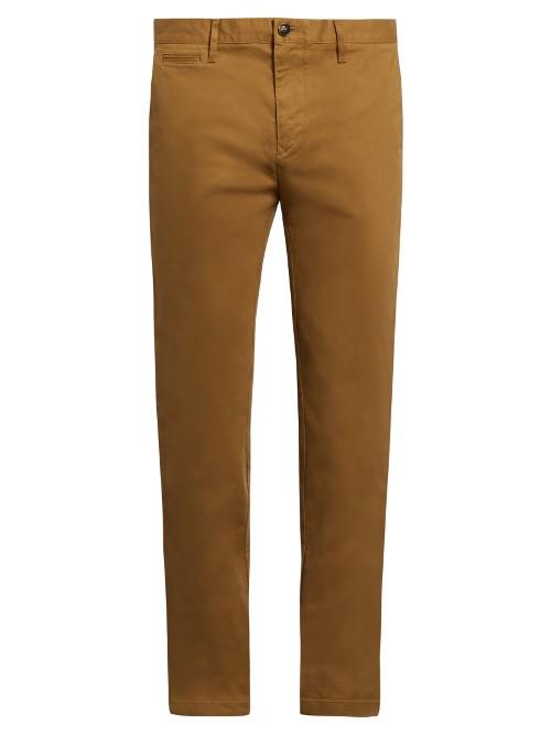 Burberry Slim-leg Cotton-blend Chino Trousers