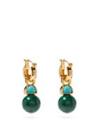 Matchesfashion.com Lizzie Fortunato - Juniper Turquoise And Gold-plated Earrings - Womens - Green
