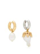 Matchesfashion.com Timeless Pearly - Mismatched Baroque Pearl Gold Plated Drop Earrings - Womens - Pearl