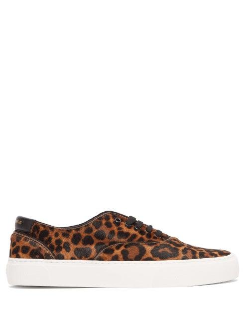Matchesfashion.com Saint Laurent - Venice Leopard Print Calf Hair Trainers - Womens - Leopard