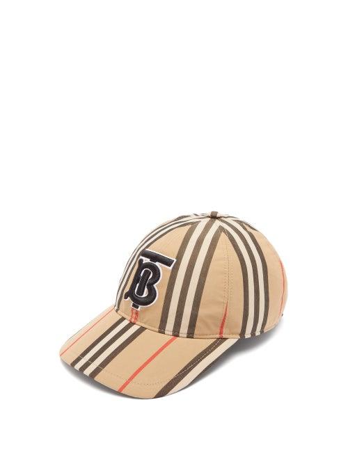 Matchesfashion.com Burberry - Icon Stripe Cotton Baseball Cap - Womens - Beige Print