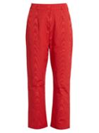 Isa Arfen High-rise Faille Cropped Trousers