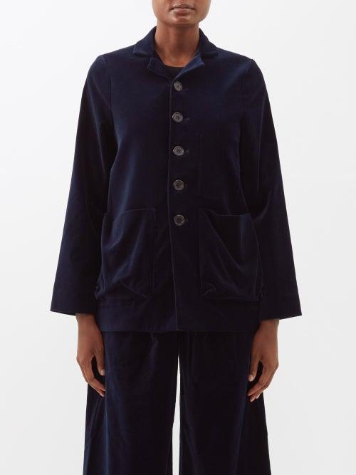 Toogood - The Photographer Velvet Jacket - Womens - Navy