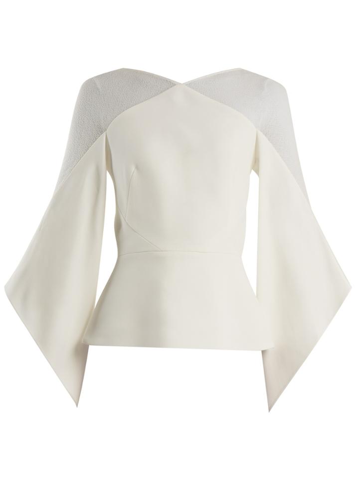 Roland Mouret Harthill Lace-panelled Top