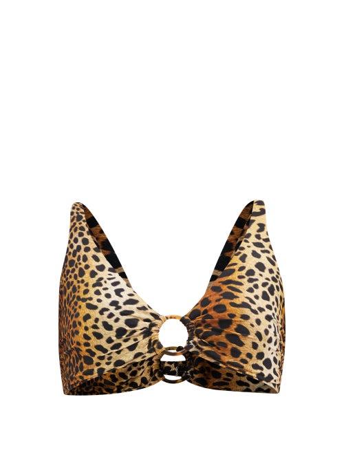 Matchesfashion.com Melissa Odabash - Santa Fe Ring-front Cheetah-print Bikini Top - Womens - Animal