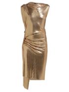 Matchesfashion.com Paco Rabanne - Gathered Chainmail Dress - Womens - Gold