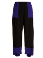 Duro Olowu Contrast-panel High-rise Crepe Trousers