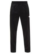 8 Moncler Palm Angels - Logo Patch Jersey Track Pants - Mens - Black