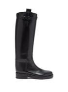 Matchesfashion.com Ann Demeulemeester - Panelled Laced Boots - Womens - Black