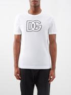 Dolce & Gabbana - Satin-logo Cotton-jersey T-shirt - Mens - White