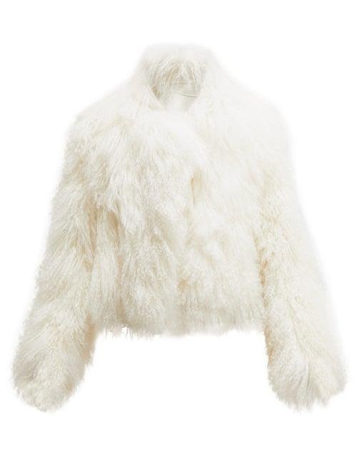 Matchesfashion.com Ann Demeulemeester - Lisa Reversible Shearling Coat - Womens - Ivory