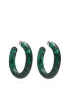 Matchesfashion.com Lizzie Fortunato - Rome Hoop Earrings - Womens - Green