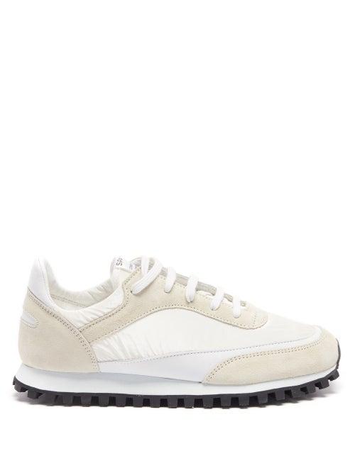 Matchesfashion.com Comme Des Garons Comme Des Garons - X Spalwart Coated-canvas And Leather Trainers - Womens - White