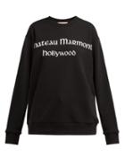 Matchesfashion.com Gucci - Chateau Marmont Print Cotton Sweatshirt - Womens - Black Multi