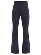 Matchesfashion.com Fusalp - Tipi Iii High-rise Flared Soft-shell Ski Trousers - Womens - Navy