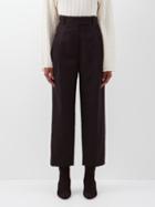 Toteme - Single-pleat Wool Trousers - Womens - Black