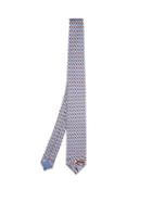 Matchesfashion.com Prada - Logo Print Silk Tie - Mens - Light Blue