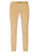 Matchesfashion.com Dolce & Gabbana - Corduroy Cigaratte Trousers - Womens - Beige