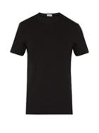 Matchesfashion.com Dolce & Gabbana - Logo Embroidered Cotton Blend T Shirt - Mens - Black