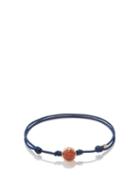 Luis Morais - Lapis, Carnelian & 14kt Gold Corded Bracelet - Mens - Navy