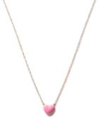 Alison Lou - Heart Enamel & 14kt Gold Necklace - Womens - Pink Multi