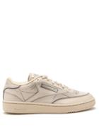 Ladies Shoes Reebok X Margiela - Club C Trompe L'ail Leather Trainers - Womens - Beige