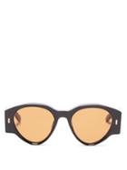 Mens Eyewear Jacques Marie Mage - Lana Round Acetate Sunglasses - Mens - Black
