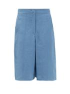 Matchesfashion.com Salvatore Ferragamo - Patch-pocket Gabardine Bermuda Suit Shorts - Womens - Light Blue