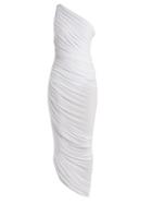 Matchesfashion.com Norma Kamali - Diana Asymmetric Midi Dress - Womens - White
