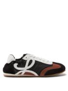 Matchesfashion.com Loewe - Ballet Runner Leather And Suede Trainers - Womens - Black Multi