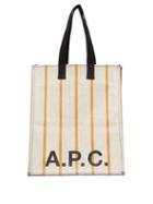 Matchesfashion.com A.p.c. - Cabas Striped Canvas Tote Bag - Womens - Yellow White