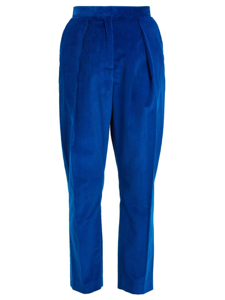 Maison Rabih Kayrouz High-rise Tapered-leg Cotton-corduroy Trousers