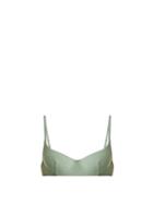 Matchesfashion.com Bower - Charlotte Balconette Bikini Top - Womens - Light Khaki